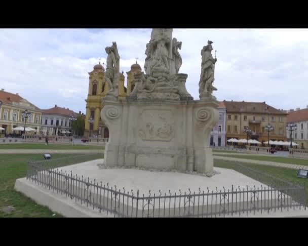 Unirii Square Timisoara Ciudad Rumania — Vídeos de Stock