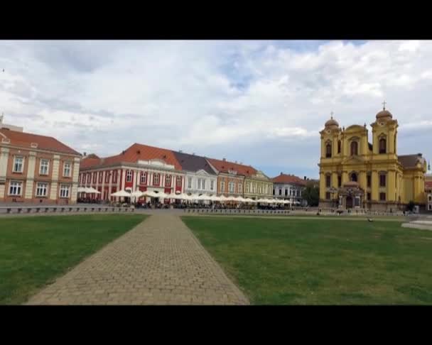 Unirii Square Timisoara Ciudad Rumania — Vídeos de Stock