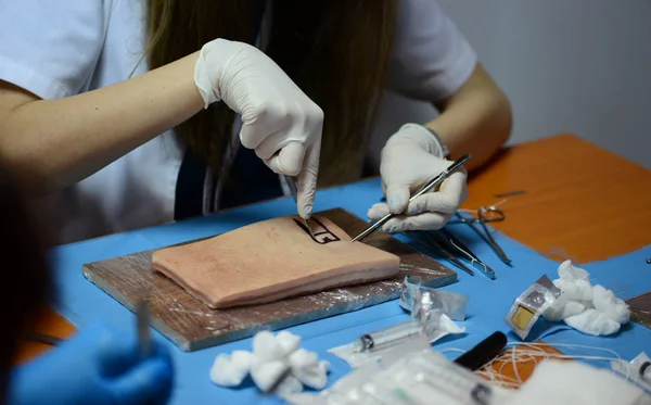 Detalle estudiante de medicina — Foto de Stock