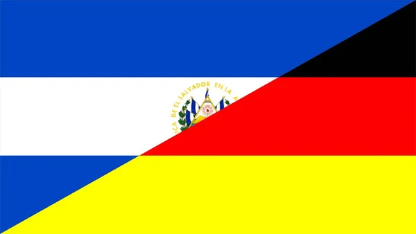 Deutschland Salvador Flagge — Stockfoto