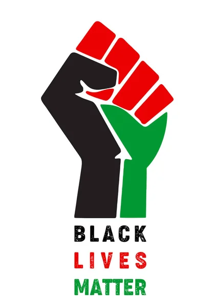 Black Lives Matter Podniesiony Symbol Pięści Ilustracja — Zdjęcie stockowe
