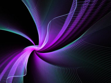 Soyut fraktal bilgisayar oluşturulan çeşitli geometrik şekiller ile kompozisyon