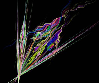 Soyut çok renkli fraktal desen. Oluşturulan bilgisayar grafikleri.