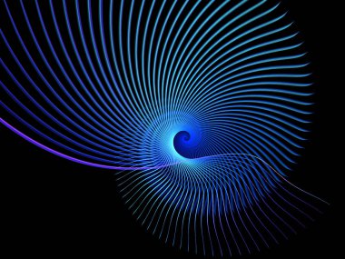 Soyut fraktal bilgisayar kompozisyon sarmal şekillerle oluşturulan