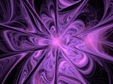 Soyut fraktal bilgisayar oluşturulan çeşitli geometrik şekiller ile kompozisyon