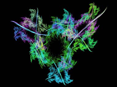 Soyut çok renkli fraktal desen. Oluşturulan bilgisayar grafikleri.