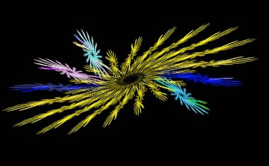 Soyut fraktal bilgisayar kompozisyon sarmal şekillerle oluşturulan