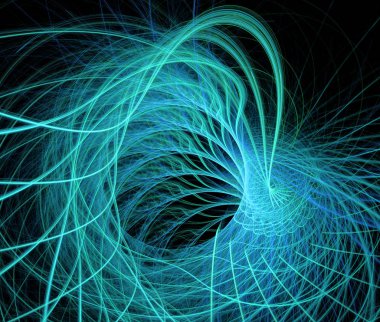 Soyut fraktal bilgisayar kompozisyon sarmal şekillerle oluşturulan