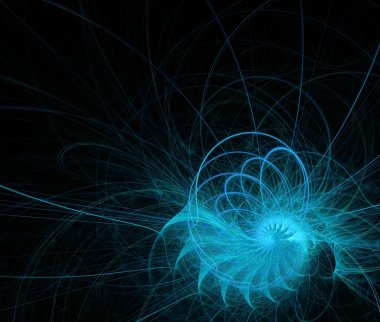 Soyut fraktal bilgisayar kompozisyon sarmal şekillerle oluşturulan