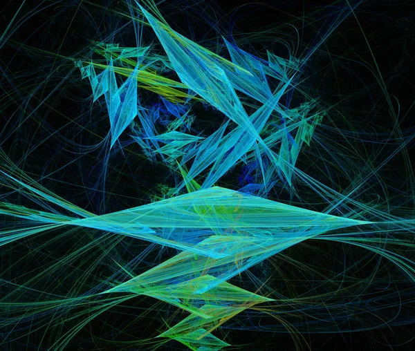 Soyut fraktal bilgisayar oluşturulan çeşitli geometrik şekiller ile kompozisyon