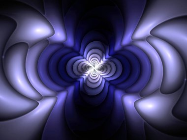 Soyut fraktal bilgisayar oluşturulan çeşitli geometrik şekiller ile kompozisyon