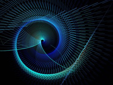 Soyut fraktal bilgisayar oluşturulan çeşitli geometrik şekiller ile kompozisyon