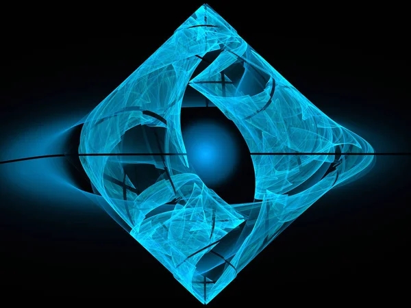 Abstrakcja Fraktal Komputera Generowane Kompozycji Różnych Kształtów Geometrycznych — Zdjęcie stockowe