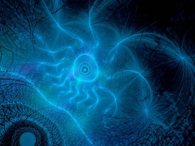 Soyut çok renkli fraktal desen. Oluşturulan bilgisayar grafikleri.