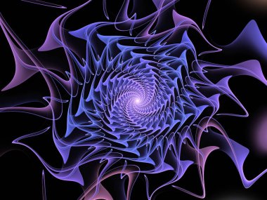 Soyut çok renkli spiral fraktal desen. Bilgisayar tarafından oluşturulan grafikler.