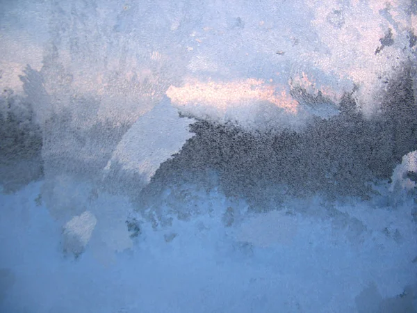 Soğuk Kış Cam Üzerinde Kalıptır — Stok fotoğraf