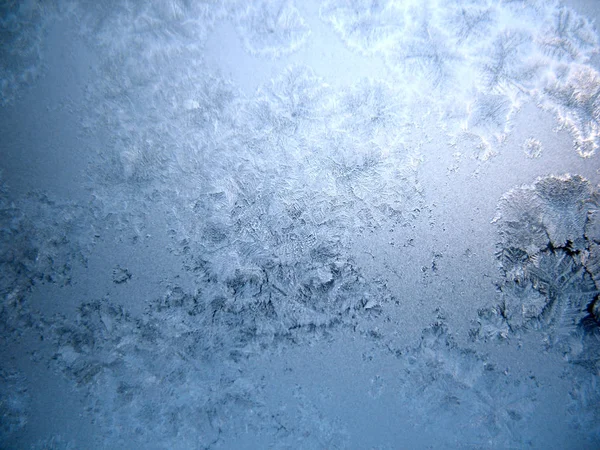 Acesta Este Model Înghețat Fereastra Iarnă Din Sticlă — Fotografie, imagine de stoc