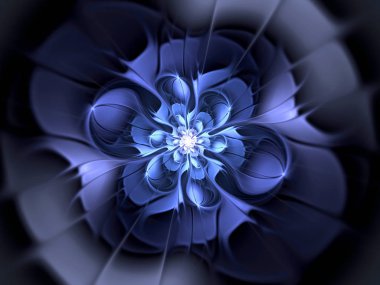 soyut çiçek fraktal şekli