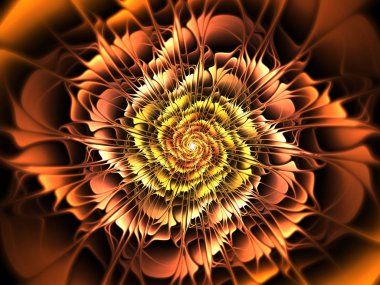 soyut çiçek fraktal şekli