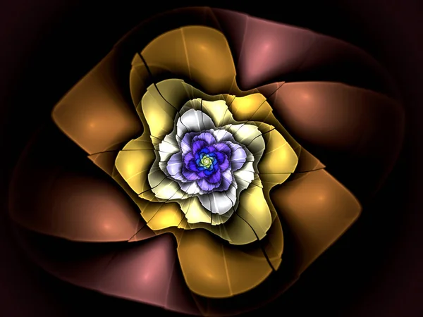 Abstrato flor forma fractal — Fotografia de Stock