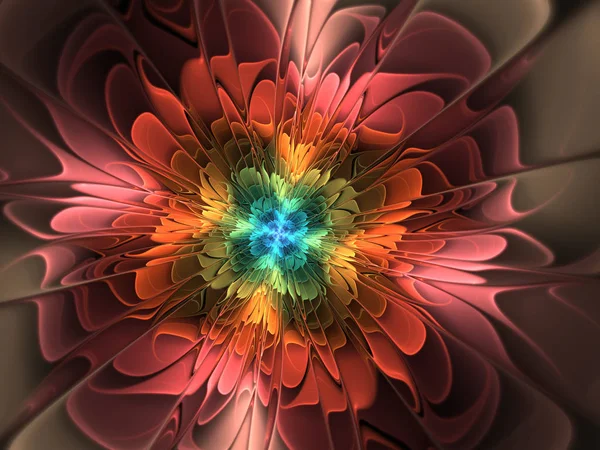 Abstrakt blomma fractal form — Stockfoto