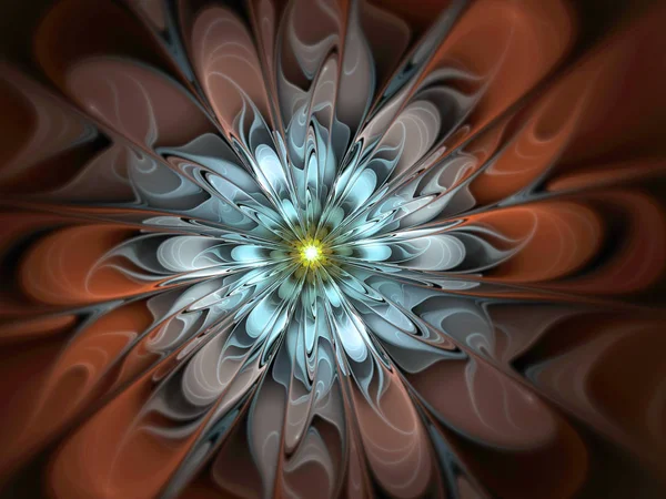 Abstrakt blomma fractal form — Stockfoto