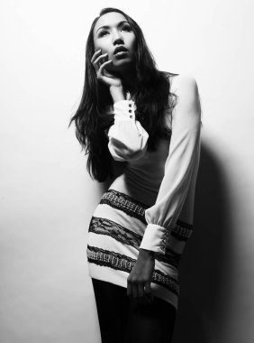 güzel genç Asya model 