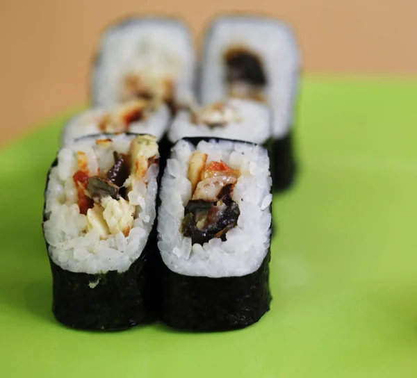 Vejetaryen Maki Sushi — Stok fotoğraf