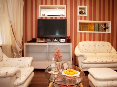 otel odası, sıcak tonları