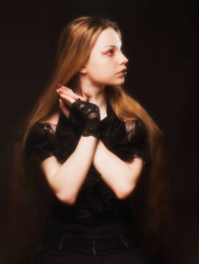 Yaratıcı yüz-sanat olan kadın