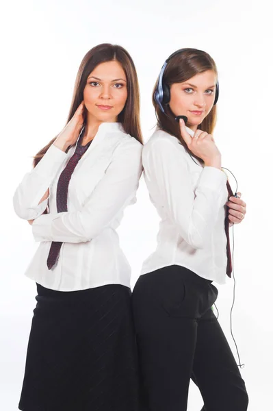 Twee aantrekkelijke zakelijke vrouwen o — Stockfoto