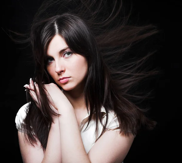 Wind in hair — Stock Photo, Image