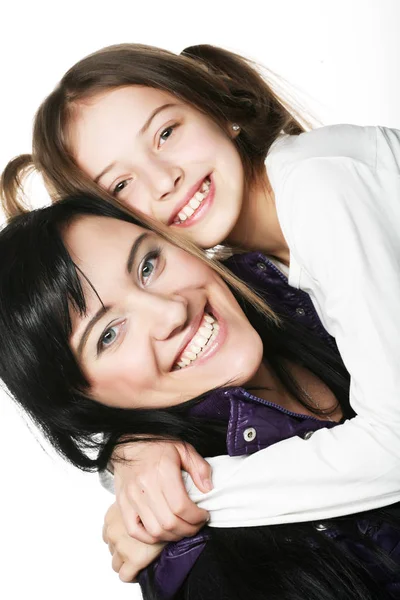 Happy family - mother and her daughter — Stock Photo, Image