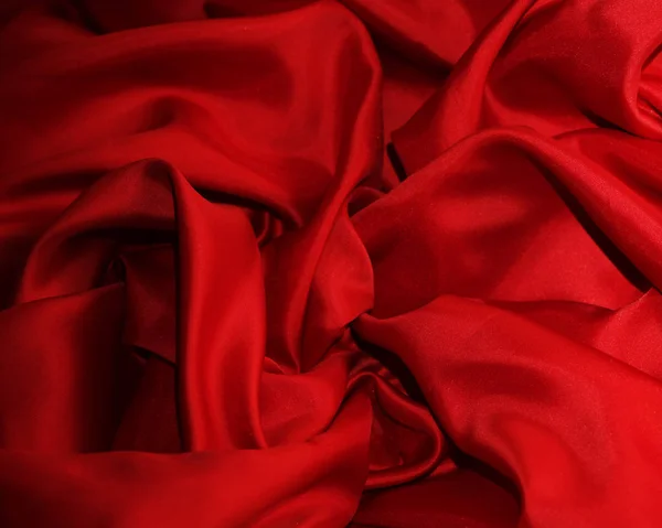 Fashion style. Red fabric close up background. — Stock Photo, Image