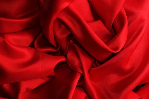 Klädstil. Rött tyg nära upp bakgrund. — Stockfoto
