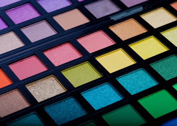 Multicolored eye shadows close up — Stock Photo, Image