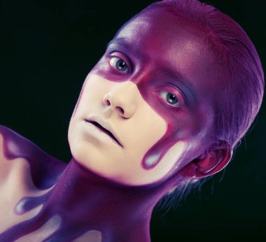 yaratıcı yüz-sanat yakın çekim