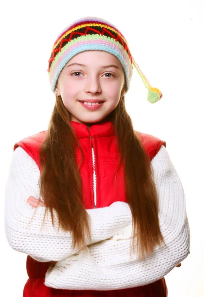 Dziewczynka z odzież na zimę — Zdjęcie stockowe