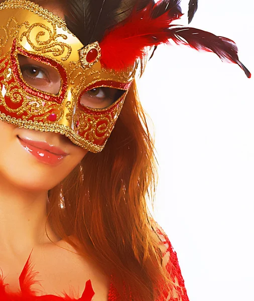 Woman with mask — Stock Photo, Image