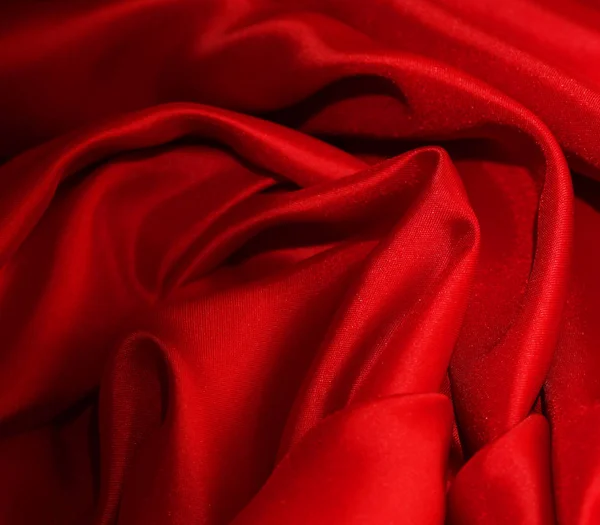 Seda vermelha elegante lisa — Fotografia de Stock
