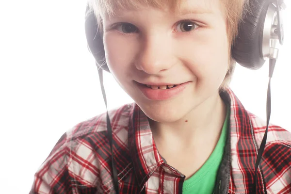 Boy is enjoy the music — Stock Photo, Image