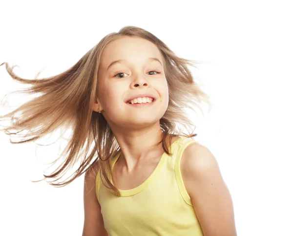 Menina sobre fundo branco — Fotografia de Stock