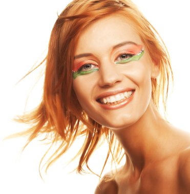 Redhaired kadın yakın çekim