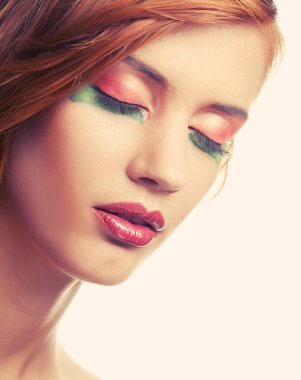 Redhaired kadın yakın çekim