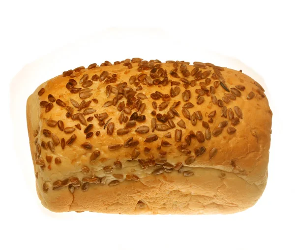Du pain. gros plan sur blanc — Photo