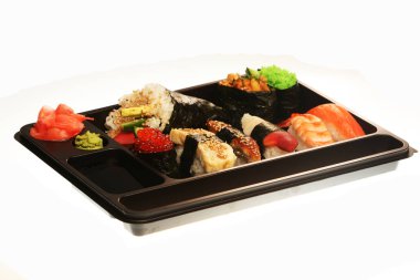 Japon geleneksel suşi yakın çekim