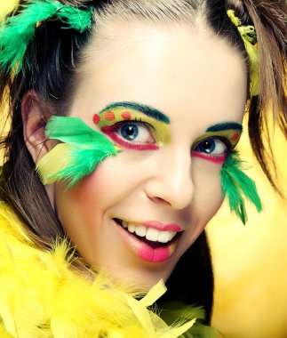 çılgın kız yakın çekim