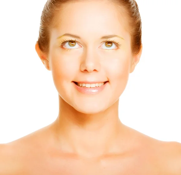 Kobieta z zdrowia skóry twarzy — Zdjęcie stockowe