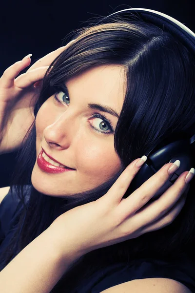 Beautiful Headphones Girl — Stock Photo, Image