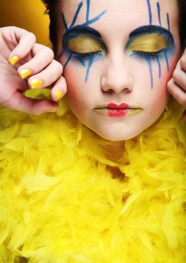 deli kız, yaratıcı makyaj